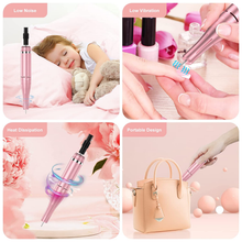 Load image into Gallery viewer, Professional Rechargeable 35000 Rpm Nail Drill, Portable Electric E File Machine for Acrylic, Gel Nails, Manicure Pedicure Polishing with 11Pcs Nail Drill Bits and Sanding Bands for Home and Salon Use