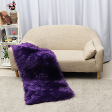 Load image into Gallery viewer, Faux Sheepskin Fur Area Rug, White Fluffy Rugs for Bedroom Living Room, Soft Fuzzy Carpets for Kids Room, Girls Room, Nursery Bedside Rug, Purple