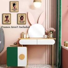 Load image into Gallery viewer, Motivational Black Girl Wall Art,Black Girl Inspirational Quotes Art Painting,African American Girl Art Painting, Abstract African American Woman Wall Art Decor for Home Bedroom - Set of 4 (8"X 10", No Frame