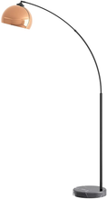 Load image into Gallery viewer, Inlight 66" Modern Rose Gold Arc Floor Lamp with Metal Shade and Black Marble Base, LED Bulb Included, IN-0806-1-CP