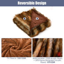 Load image into Gallery viewer, Costway Acrylic/Polyester Throw, 16.1916 in X 23.187 In, Brown