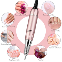 Load image into Gallery viewer, Makartt Rechargeable Nail Drill Electric Nail File Pink Stephanee 35000RMP Professional Nail Drill Kit Portable E File Manicure Drill for Acrylic Nails Poly Nail Gel Polish Nail Extension Gel B-18