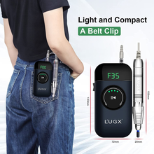 Load image into Gallery viewer, L'UGX Professional Rechargeable Nail Drill Machine, Brushless 35000RPM Cordless Nail Drill, Portable Electrical File for Acrylic, Gel, Manicure Pedicure
