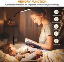 Load image into Gallery viewer, LED Desk Lamp, YOTUTUN Swing Arm Table Lamp with Clamp, Flexible Gooseneck Task Lamp, Eye-Caring Architect Desk Light, 3 Modes 10 Brightness Levels, Memory Function Desk Lamps for Home Office, 12W