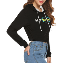 Load image into Gallery viewer, Crop Top Black and White Novelty Hoodie for Women Up to 2XXL Plus Size