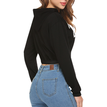 Load image into Gallery viewer, UNIQUE WOMENS NOVELTY CROP TOP HOODIE PLUS SIZE