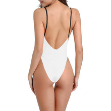 Load image into Gallery viewer, Novelty Sexy White Low Cut Back One-Piece Swimsuit Up to 3XXX