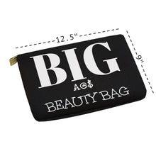 Load image into Gallery viewer, HUGE OVERSIZE COSMETIC BAG 12X8.5 4 COLORS!