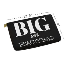 Load image into Gallery viewer, HUGE Unique 12x8.5 Oversized Hair Cosmetic Bag