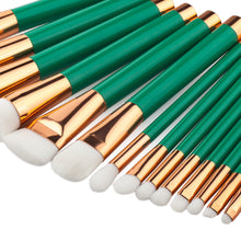 Load image into Gallery viewer, 15Pcs Professional Green Makeup Brushes Set Kit