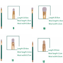 Load image into Gallery viewer, 15Pcs Professional Green Makeup Brushes Set Kit