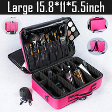 Load image into Gallery viewer, High Quality Professional Makeup Organizer Cosmetic Case Travel Large Capacity Storage Bag Suitcases