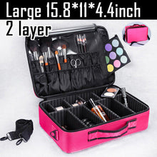 Load image into Gallery viewer, High Quality Professional Makeup Organizer Cosmetic Case Travel Large Capacity Storage Bag Suitcases