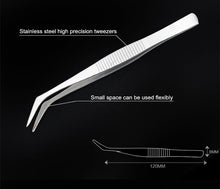 Load image into Gallery viewer, RDEER 4pcs Precision Electronics Tweezers Anti-Skid Forceps Stainless Steel Makeup Repair Multi Hand Tools