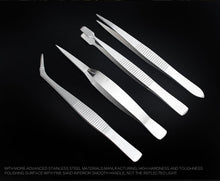 Load image into Gallery viewer, RDEER 4pcs Precision Electronics Tweezers Anti-Skid Forceps Stainless Steel Makeup Repair Multi Hand Tools