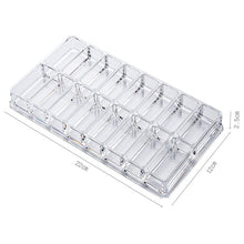 Load image into Gallery viewer, Cosmetics Eyeshadow Organizer Clear Acrylic Lipstick Storage Box Makeup Jewelry Show Shelf Stand 22x12x2.5cm