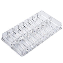 Load image into Gallery viewer, Cosmetics Eyeshadow Organizer Clear Acrylic Lipstick Storage Box Makeup Jewelry Show Shelf Stand 22x12x2.5cm