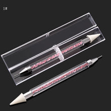 Load image into Gallery viewer, 1pcs Dual-ended BLING Rhinestone Picker Wax Pencil CrystalNAIL ART TOOL