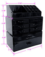 Load image into Gallery viewer, Professional Black Makeup Acrylic Organizer Drawers