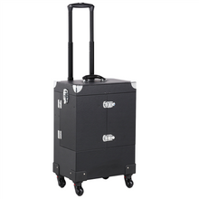 Load image into Gallery viewer, Professional Trolley NAIL OR MAKEUP Train Case Black