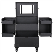 Load image into Gallery viewer, Professional Trolley NAIL OR MAKEUP Train Case Black