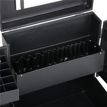 Load image into Gallery viewer, Professional Trolley NAIL OR MAKEUP Train Case Black