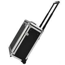 Load image into Gallery viewer, BLACK Rolling Makeup Case with Drawers