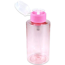 Load image into Gallery viewer, 10oz. Alcohol Labeled Liquid Push Down Pump Dispenser Bottle with Flip Top Cap
