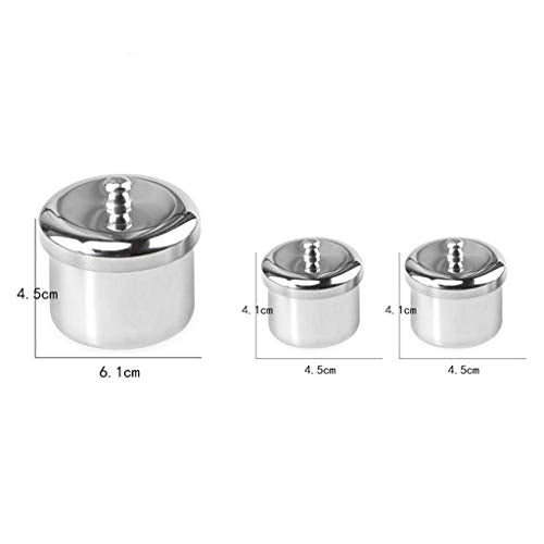 Stainless Steel 3 Pieces Manicure Acrylic Powder & Liquid Set Container Organizer Tray
