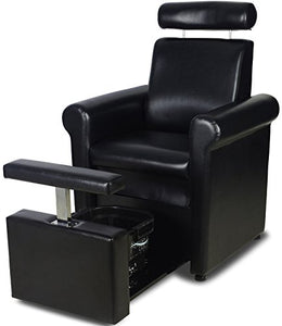 Black Pedicure Foot Spa Station Chair (FOOT TUB NOT INCLUDED)