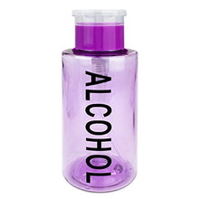 Load image into Gallery viewer, 10oz. Alcohol Labeled Liquid Push Down Pump Dispenser Bottle with Flip Top Cap
