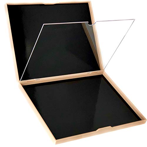 Double Sided Magnetic Empty Palette with Divider, Holds over 100 Standard Sized Eyeshadow Pans