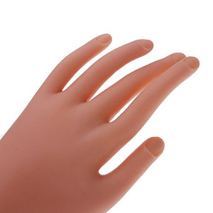 Nail TECH FAKE Training Practice Hand Adjustable Flex Soft Nail Art Model Hand