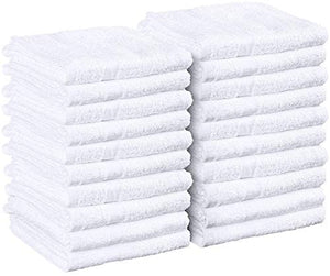 24PK  White Salon Towels, 16"x27"