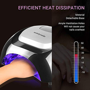 MelodySusie Professional FAST CURE LED Gel Nail Dryer Nail Light with 3 Timer 2 COLORS