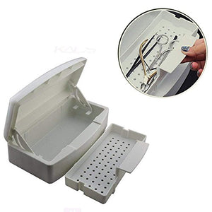 Nail Sterilization Box Alcohol Plastic Disinfection Nail Tray Easy Cleaner