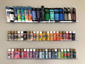 66-90 Bottles 6 Pack Clear Acrylic Shelf Nail Polish Rack Salon Hanging Wall Display Storage Rack,6 pcs Acrylic Floating Wall Mount