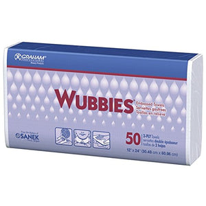 Graham Wubbies Disposable Salon Towels 50 Count  12" X 24"