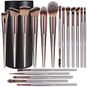 Makeup Brush Set 18 Pcs Premium Synthetic Foundation Powder Concealers Eye shadows Blush