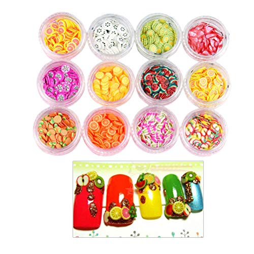 3D Fruit Slices Nail Art Decorations Strawberry lime Slices