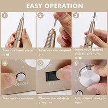 Load image into Gallery viewer, CHAMPAGNE PROFESSIONAL 30,000 RPM Nail Drill for Acrylic Nails
