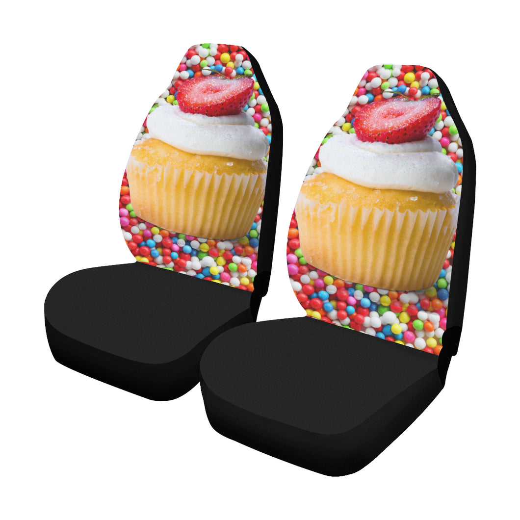 UNIQUE NOVELTY CUPCAKE2 Car Seat Covers (Set of 2)
