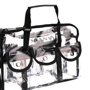 SHANY Clear Makeup Bag, Pro Mua Rectangular Bag with Shoulder Strap, Large