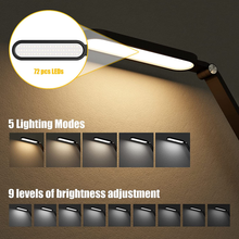 Load image into Gallery viewer, LED Desk Lamp, JKSWT Eye-Caring Table Lamps Natural Light Protects Eyes Dimmable Office Lamp with 5 Color Modes USB Charging Port Touch Control and Memory Function, 10W Reading Lamp,Black
