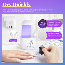 Load image into Gallery viewer, Beetles Mini Nail LED Lamp, Innovative Gel Nail Lamp Manicure UV LED Light for Nail Glue Gel/Gel Polish/Poly Extension Gel, Quicky-Dry Curing Lamp Portable Nail Dryer DIY Nail Art
