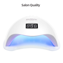 Load image into Gallery viewer, UV LED Nail Lamp, SUNUV UV LED Nail Polish Dryer Gel Machine for Manicure and Pedicure with Sensor and 4 Timers SUN5
