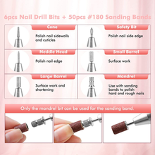 Load image into Gallery viewer, Professional Nail Drill - Btartbox Nail Drill Machine, Electric Nail Drills for Acrylic Nails Efile Nail Drill E File Kit for Home Salon Use, Pink
