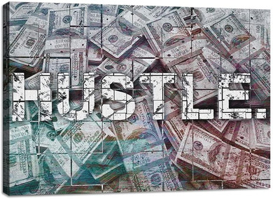 Motivational Hustle Wall Art Inspirational Entrepreneur Quotes Office Decor Canvas Painting Inspiring Poster Pictures Prints Framed Artwork Office Living Room Decorations Wall Decor - 12