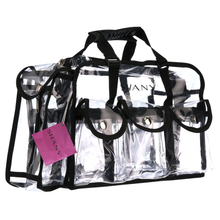 Load image into Gallery viewer, SHANY Clear Makeup Bag, Pro Mua Rectangular Bag with Shoulder Strap, Large
