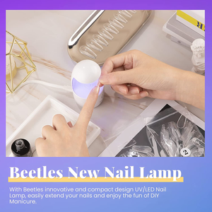 Beetles Mini Nail LED Lamp, Innovative Gel Nail Lamp Manicure UV LED Light for Nail Glue Gel/Gel Polish/Poly Extension Gel, Quicky-Dry Curing Lamp Portable Nail Dryer DIY Nail Art